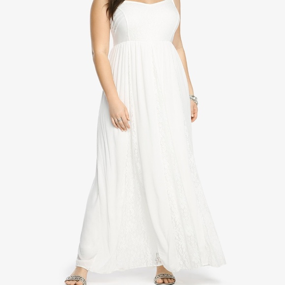 torrid white maxi dress